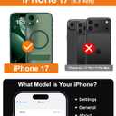 BXYJY for iPhone 17 Case Magnetic with Stand, Camera Control Button, Full Lens Protection, Compatible with MagSafe, Military Grade Protection, Translucent Matte Thin Hard Case for iPhone 17, Green