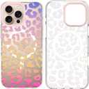 SAKUULO Magnetic for iPhone 16 Pro Max Case Colourful Leopard Print Pattern [Compatible with MagSafe] [with Screen Protector] Wireless Charge Strengthen Protection Cover, Colourful Leopard (6.9")
