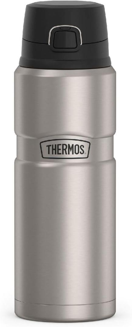 THERMOS Stainless King Vacuum-Insulated Drink Bottle, 24 Ounce, Matte Steel