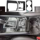 AOKIO Interior Center Console Gear Shift Panel Cover Trim for Mazda CX5 CX5 Accessories 2017 2018 2019 2020 2021 2022 2023 2024 2025 (Stainless Black)