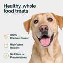 Just Food for Dogs Single Ingredient Healthy Dog Treats and Dog Snacks, Jerky Treats, Human Grade, Preservative and Grain Free, Rawhide Free Chews, Low Calorie Treat - Chicken Breast, 5 oz (EXP 06/16/26)