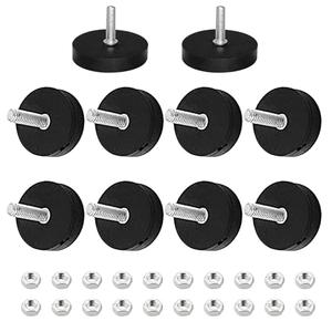 SYWAN Rubber Coated Magnet, Small Rubber Coated Magnet 22mm Round Rubber Neodymium Magnet Anti Scratch Magnet Magnet Mount Plate Magnetic Mount Base for Lighting Camera Tool Equipment (10)