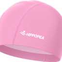 HIPPOPEA Hair Snug Fabric Swim Cap, High Elasticity Cloth Swimming Cap, Breathable, Lightweight & Comfortable, Fit Both Long Hair and Short Hair for Women Men Boy Girl
