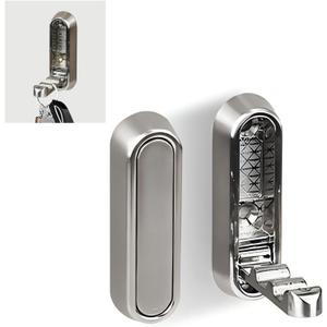 2 x Foldable Wall Hooks Folding Hooks Zinc Alloy for Hanging Coat Bag Backpack Towel Key Bathroom Closet Entryway Kitchen Round (Silver, 2 Pcs)