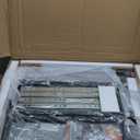 conifferism Black Nightstand with 2 Drawers, Bedroom Modern Bedside Table with Metal Legs, Fluted Couch End Side Table for Small Spaces, Living Room