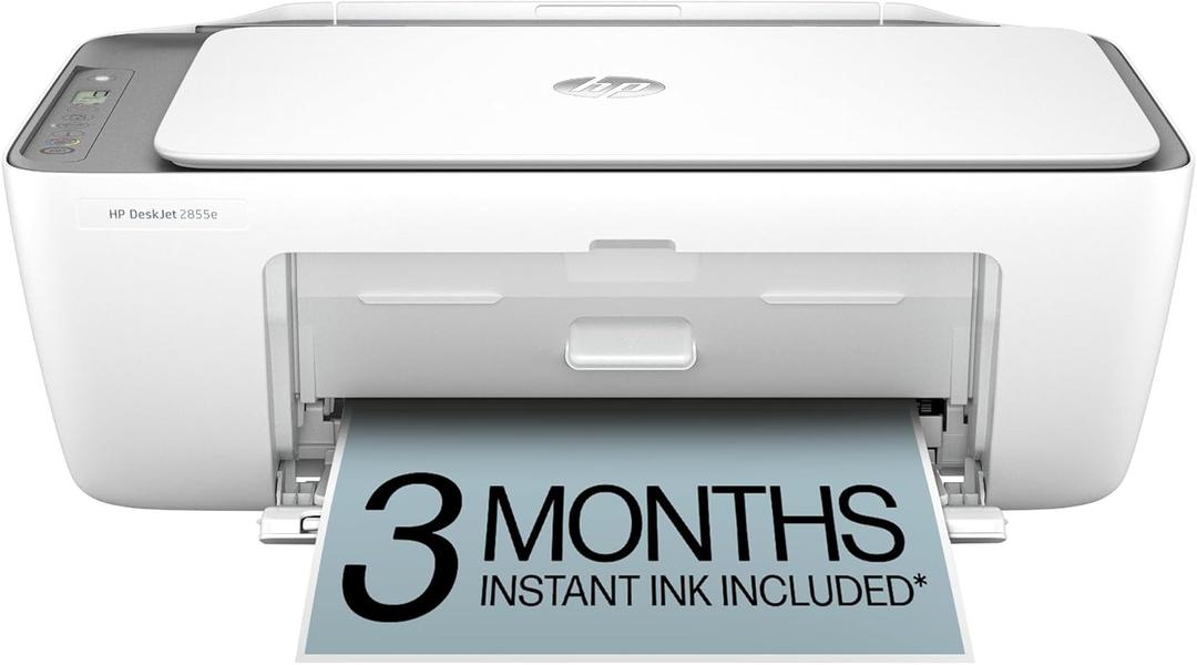 HP DeskJet 2855e Wireless All-in-One Color Inkjet Printer, Scanner, Copier, Best-for-home. This printer is only 2.4 ghz capable. (588S5A)