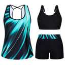 Arolina 3 Piece Swimsuits for Women Tankini Sets Modest Bathing Suits Plus Size Swimsuit Swimwear 2026 Size M