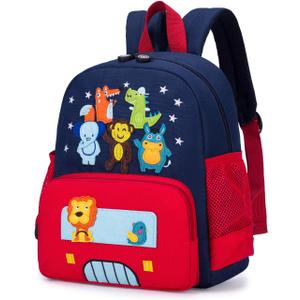 willikiva Cute Zoo Little 3d Backpack Kids Backpack for Boys and Girls Toddler Backpack Waterproof Preschool (Red)