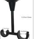 2 Pack Diameter 0.75 in/1 in (19mm/25mm) Double Curtain Rod Bracket - Modern Ceiling Mount Double