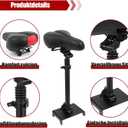Electric Scooter Seat Saddle,Adjustable Height Double Damping Comfortable Saddle Compatible with Ninebot Max G30 Electric Scooter