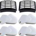 Funmit 2 HEPA + 4 Foam & Felt Filters Compatible with Shark Navigator Lift-Away Deluex NV350, NV351, NV352, NV355, NV356E, NV357, NV360, NV370, NV391, UV440, UV490, UV540, Part # XFF350 & XHF350