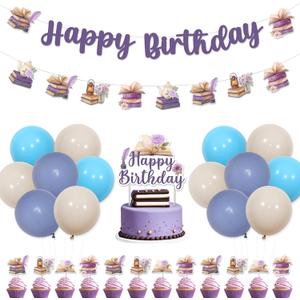 Book Themed Bday Party Decorations for Girls Women