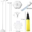 Balloon Stand Kit, 15 pack Balloon Stick Holder with Base for Table Top Centerpiece Party Decoration, Reusable Balloon Column Stand Suit for Happy Birthday/Graduation/Wedding Parties