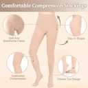 15-20mmHG Graduated Compression Pantyhose for Women Men,Closed Toe/ Open Toe /Footless Medical Compression Tights, Support Hose, Compression Leggings for Varicose Veins, Edema XXL