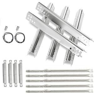 Grill Repair Parts Kit for Charbroil Performance 5 Burner463347519 463275517 463347518 463243519 463373019 463243518 463373319 463275717, G470-5200-W1, G470-0004-W1 Heat Plates Burner Tube 5 Burner