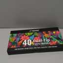 Fabric Markers Permanent for Clothes, 40 Colors Dual Tip with Fine and Chisel Tips Paint Pens for Clothing Canvas Tote Bags T-Shirt and Shoes, Non Toxic Ink for Kids and Adults