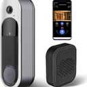 Wireless HD Video Doorbell Camera, Live View 2-Way Audio, Safe Doorbell with Night Vision, Cloud Storage, 2.4G Wi-Fi only