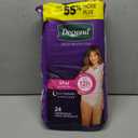 Depend Night Defense Adult Diapers, Incontinence & Postpartum Bladder Leak Underwear for Women, Disposable, Overnight, Medium, Blush, 24 Count