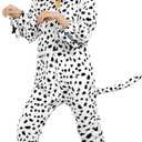 GIFTINBOX Cat Costume For Girls, Animal Costume, Black Cat Dalmatian Costume for Kids, Halloween Costumes for Kids Size: M(7-9y)
