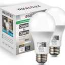 Dusk to Dawn LED Light Bulbs 850LM, 60W Equivalent, Daylight, Energy-Efficient 9.5W, A19, E26 Base, 2-Pack, HQ-H011