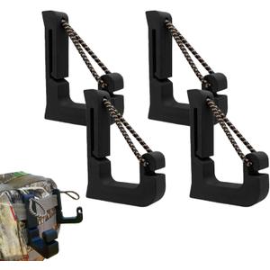 4 Pcs Molle Hook for Saddle Hunting Accessories, Molle Clip Accessories for Bow Hunting & Climbing Sticks, Compatible with Molle Platform Tactical Gear