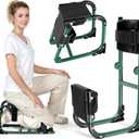 Garden Kneeler and Seat, Ergonomic 2-in-1 Foldable Knee Seat, Gardening Stool with Soft Adjustable Kneeling Pad, Gardening Gifts for Women Mom Men Seniors