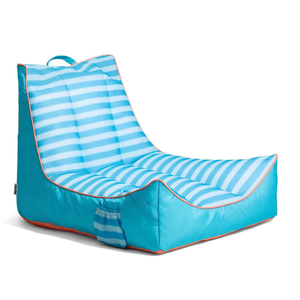 Captain’s Float 2.0 W/Cupholder Light Blue Zag Stripe Double Sided Mesh Cover