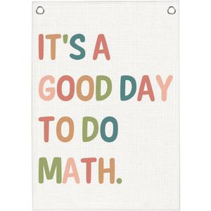 Funny Math Classroom Decor Banner, It's A Good Day To Do Math Sign, High School Middle School Classroom Decor, Gifts for Teacher 22x28 Inch, 22"L x 18"W
