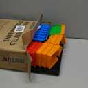 Wall Mounted Storage Bins Parts Rack 4 Colors Garage Plastic Shop Tool Organizer, ABS Plastic Garage Rack, Screw Storage 30 Bins (25.2inch*16.2inch)