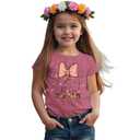 CM C&M WODRO Magic Kingdom Castle Shirt Toddler Baby Girls Magical Graphic T-Shirt Kids Summer Fairy Tale Short Sleeve Tees(D-Pink,4-5 Years)