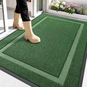 OLANLY Front Door Mat Outside 59x34, All-Season Heavy-Duty Rubber Doormat