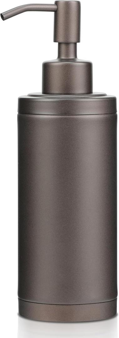 Countertop Hand Soap Dispenser, Refillable Stainless Steel Soap Pump Bottle for Bathroom & Kitchen, Free Standing - 300ml, Bronze