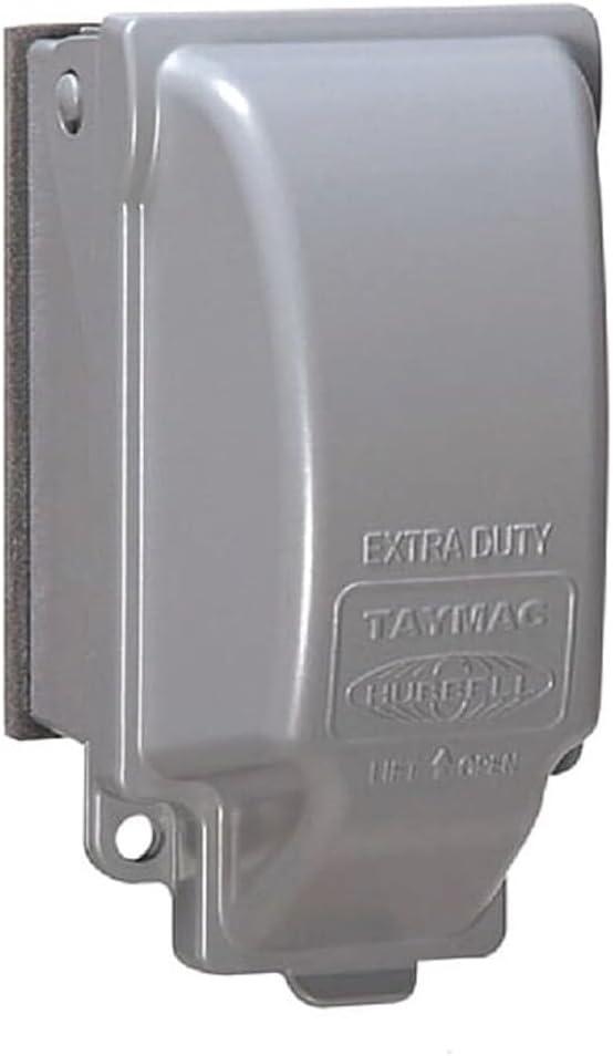 TayMac MX3200 RaynGuard Extra Duty Metal Weatherproof in-Use Cover, 1-Gang, Gray, 3.55 x 3.37 x 6.12 inches
