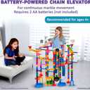 Marble Genius Automatic Chain Lift - Marble Run Accessory Add-On Set for Creating Exciting Mazes, Tracks, and Races - Endless Fun, and Creativity, Experience The Thrills of Marbles Racing