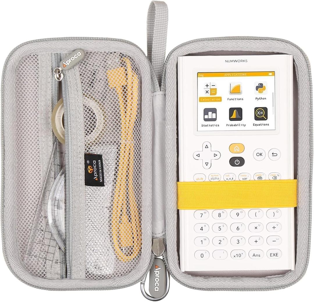 Aproca Grey Hard Storage Portable Case, for NumWorks Graphing Calculator