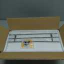 WOPITUES Floating Shelves with Black Metal Guardrail, Shelves for Wall Decor Set of 3, Wall Shelves for Bedroom, Bathroom, Kitchen, Living Room, Plants, Picture Frames, Art- Black (15.7 inch)