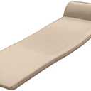 TRC Recreation Sunsation Vinyl Coated Foam Swimming Pool Float Mat Adult Lounger with Built-in Roll Pillow