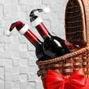 WILLBOND 120 Pcs Christmas Mini Santa Hat for Crafts Tiny Knit, Plastic and Plaid Hats Set Xmas Decoration for Christmas Tree Ornaments DIY Art, 6 Styles