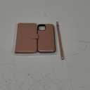Bocasal for iPhone 14 Wallet Case Compatible with MagSafe Wireless Charging, RFID Blocking Magnetic Leather Case with Card Slots Holder Kickstand Detachable Wrist Strap 6.1 Inch (Rose Gold) (Rose Gold for MagSafe)