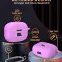 for JBL Vibe Beam/JBL Vibe Beam 2/ JBL Vibe 200TWS Case Cover, Silicone Scratch Resistant Logo Visible Cover Compatible with JBL Vibe 200TWS & Beam & Beam 2 Charging Case with Carabiner-Purple