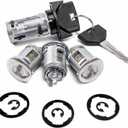Ignition Switch Lock Cylinder with Door Lock & Keys Fit for Jeep Wrangler YJ Cherokee XJ 1991-1996 Replaces# 17250.05, 924-908, 4720929K, 5161055AA