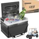 10L0L Golf Cart Cooler with Mounting Bracket Kit Caddy Fits Yamaha Club Car and EZGO, Portable 48H Cooling Golf Cart Ice Chest 102588101 103886801, 6.89"