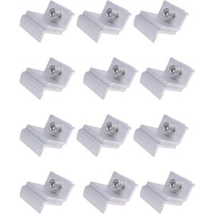 AIVWUMOT Adjustable Solar End Clamp T Shaped Solar Panel Mount Bracket PV Panel Mounting Bracket System Install Accessories Aluminum Rail End Clamps Adjustable Panels Grounding Gutter Kit (12)