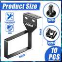 10 Pieces Vertical Cable Management D Ring 2.4 x 4 x 4 Inches Wire Organizer Metal Cable Rack for Patch Cables, Fiber Optic, Power Cords, Black