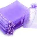 Purple Organza Gift Bags Marbles Coins Bags with Drawstring Party Wedding Bags Pouches Candy Bags