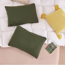 Ecocott 100% Natural Cotton Pillowcases King Size Avocado Green 2 Pack Pillow Cases with Envelope Closure (23"x23")