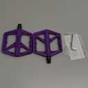 Mountain Bike Pedals - Durable Nylon DU Bearing Platform Pedals for MTB and BMX (Purple)