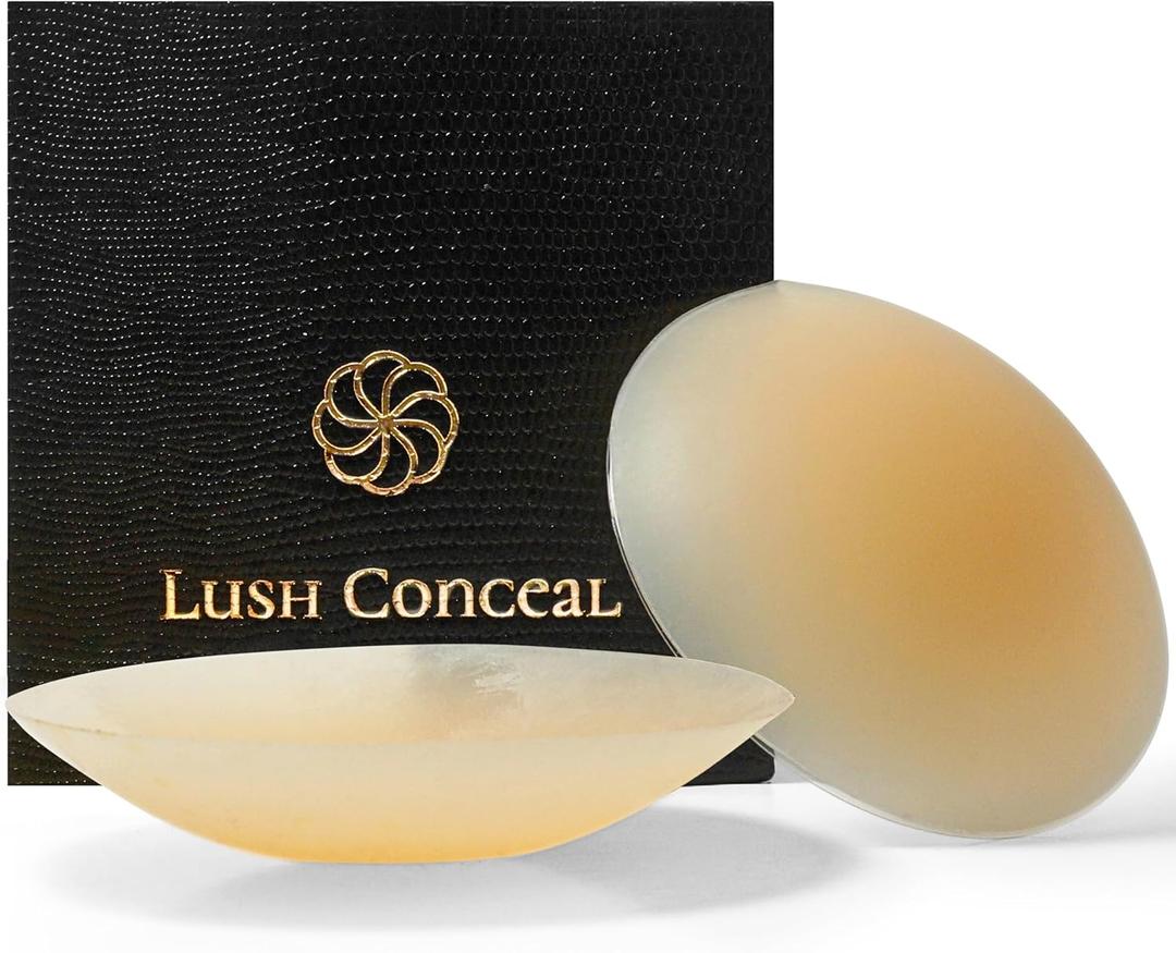 Premium Ultra-Thin Silicone Nipple Cover | Resuable Sticky Hypoallergenic Adhesive | Breast Petals | Travel Box (Caramel)