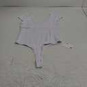 REORIA Womens Deep V Neck Bodysuit Double Lined Lace Bodysuit Short Sleeve Backless Top Sexy Going Out Outfits Larg