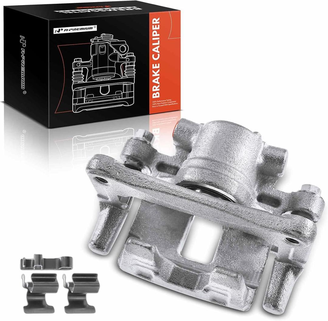 A-Premium Disc Brake Caliper Assembly with Bracket Compatible with Select Chrysler, Dodge, Mitsubishi and Jeep Models - 200, Sebring, Avenger, Caliber, Compass, Patriot, Lancer, Outlander - Rear Right